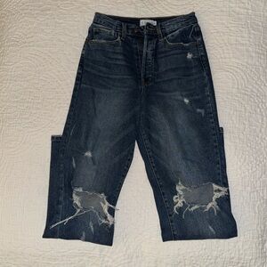 Lightly worn high rise boot cut jeans.